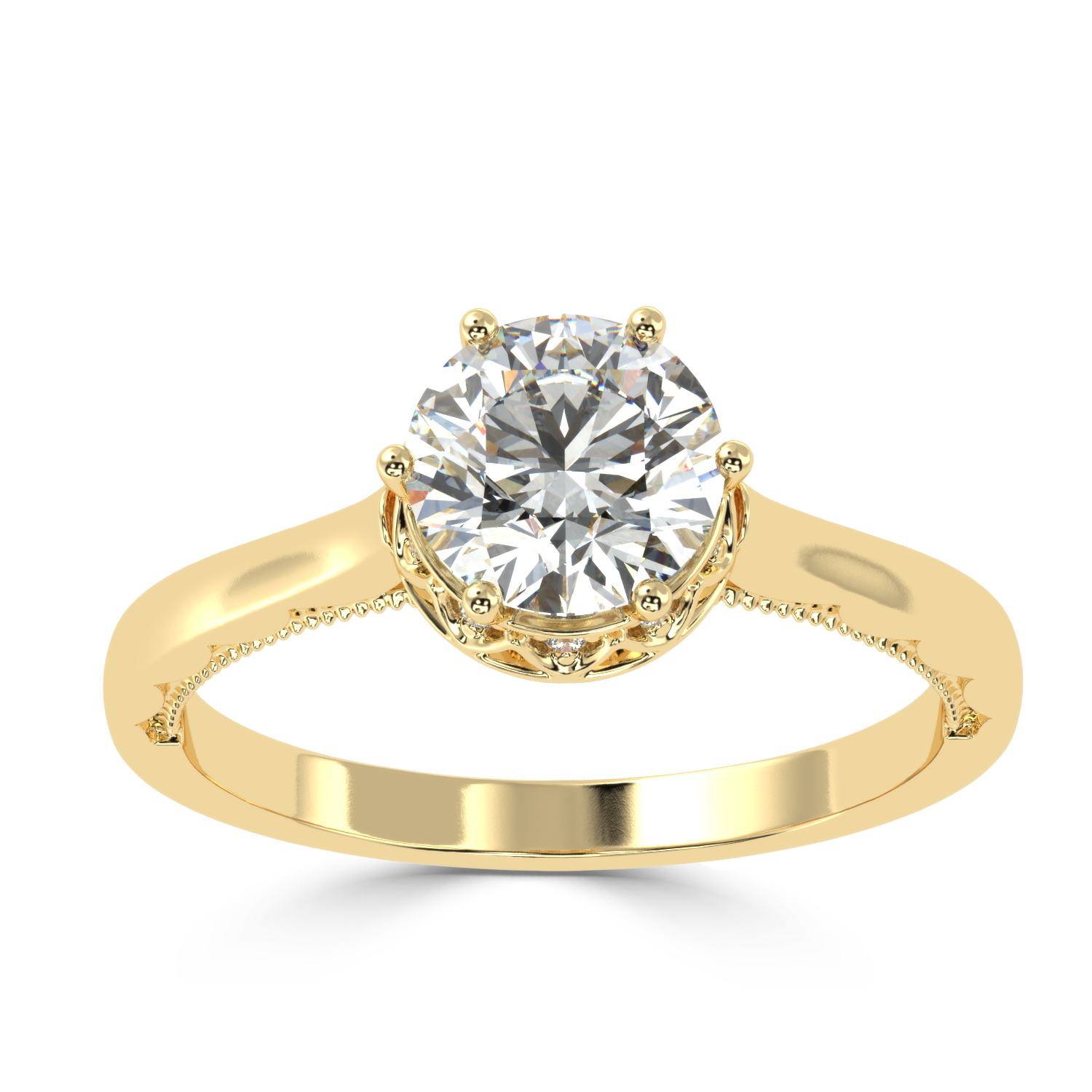 0.88 Carat G Color VS1 Clarity Diamond Studded Natural Diamond Ring.